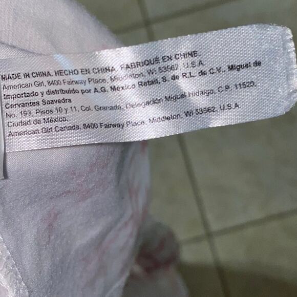 American Girl Warm Wishes Two Piece Pajama Set Girls Red White Gold XL (18/20) - Picture 14 of 14